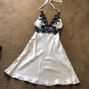 Silk halter dress by White House Black Market